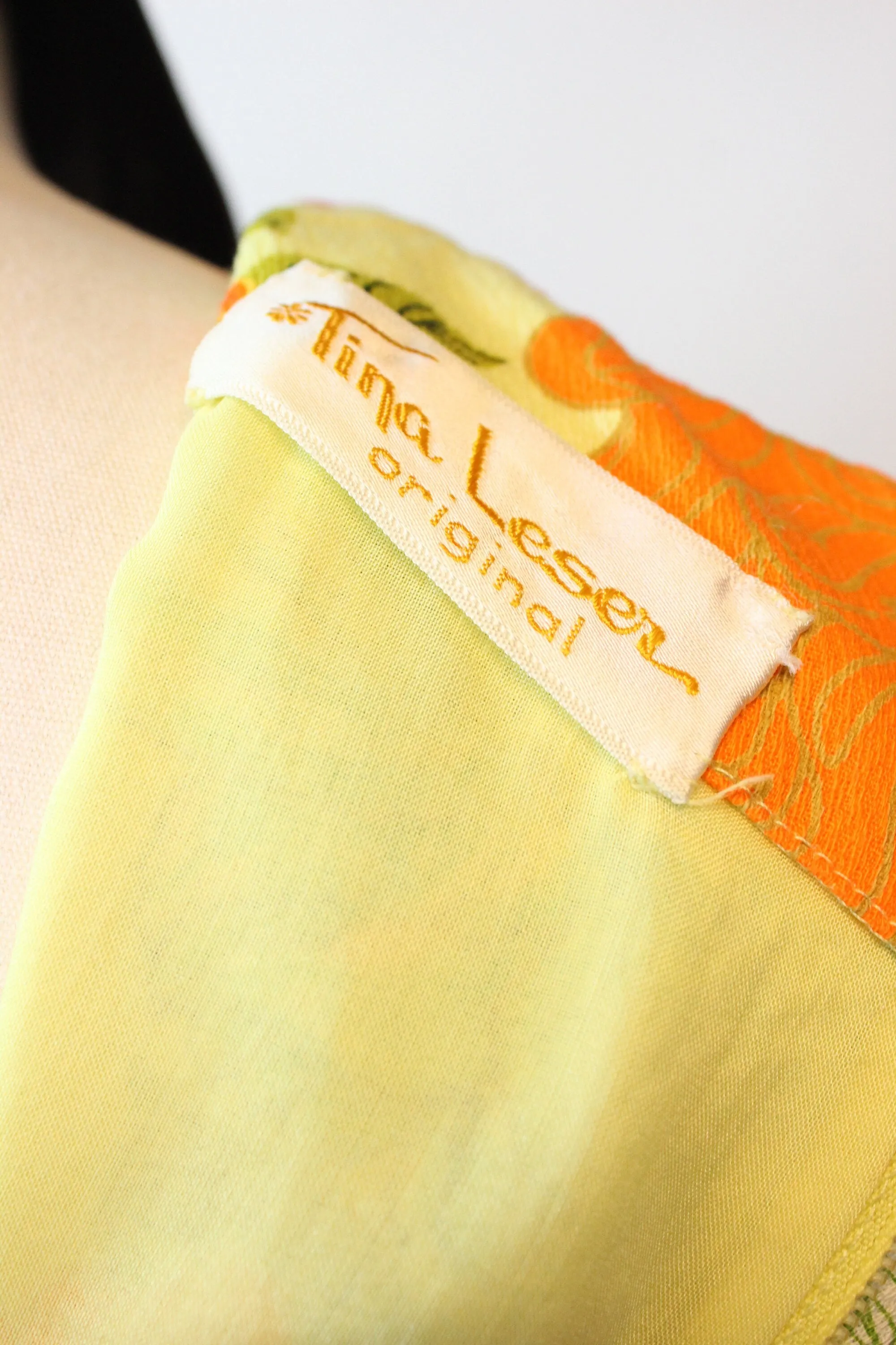 1960s TINA LESER hawaiian KIMONO sleeve dress xs | new spring summer