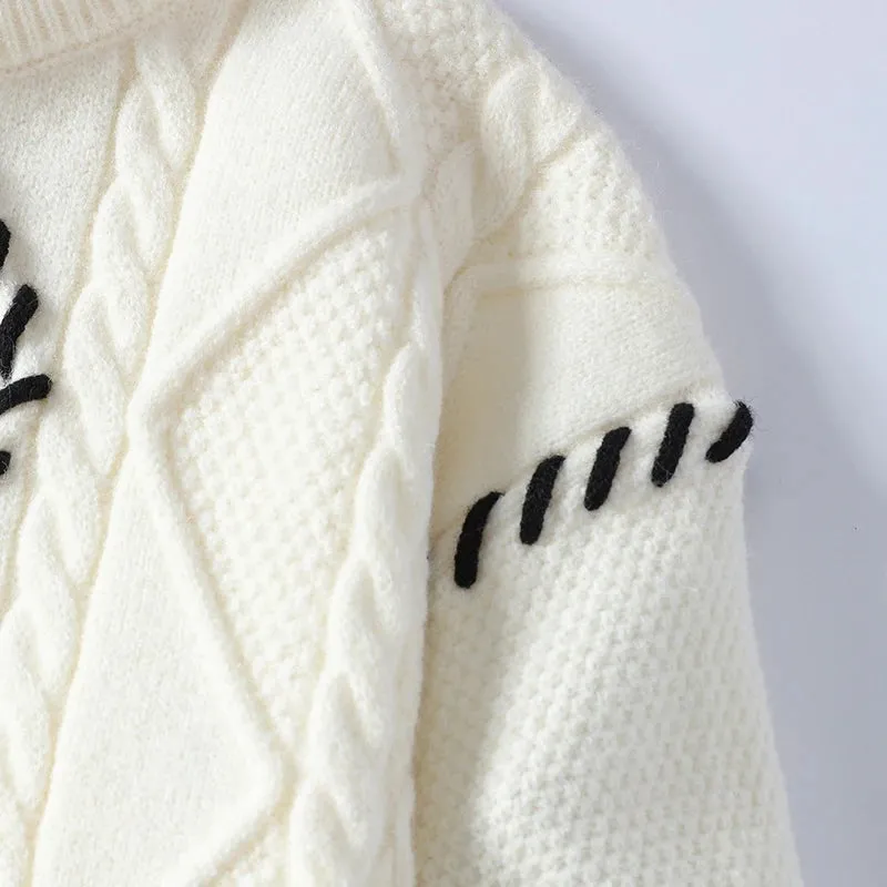 2024 New Autumn Winter High End Thick Warm Knit Sweater Men Fashion Argyle Plaid Pullover Sweaters Korean Harajuku Mens Jumpers