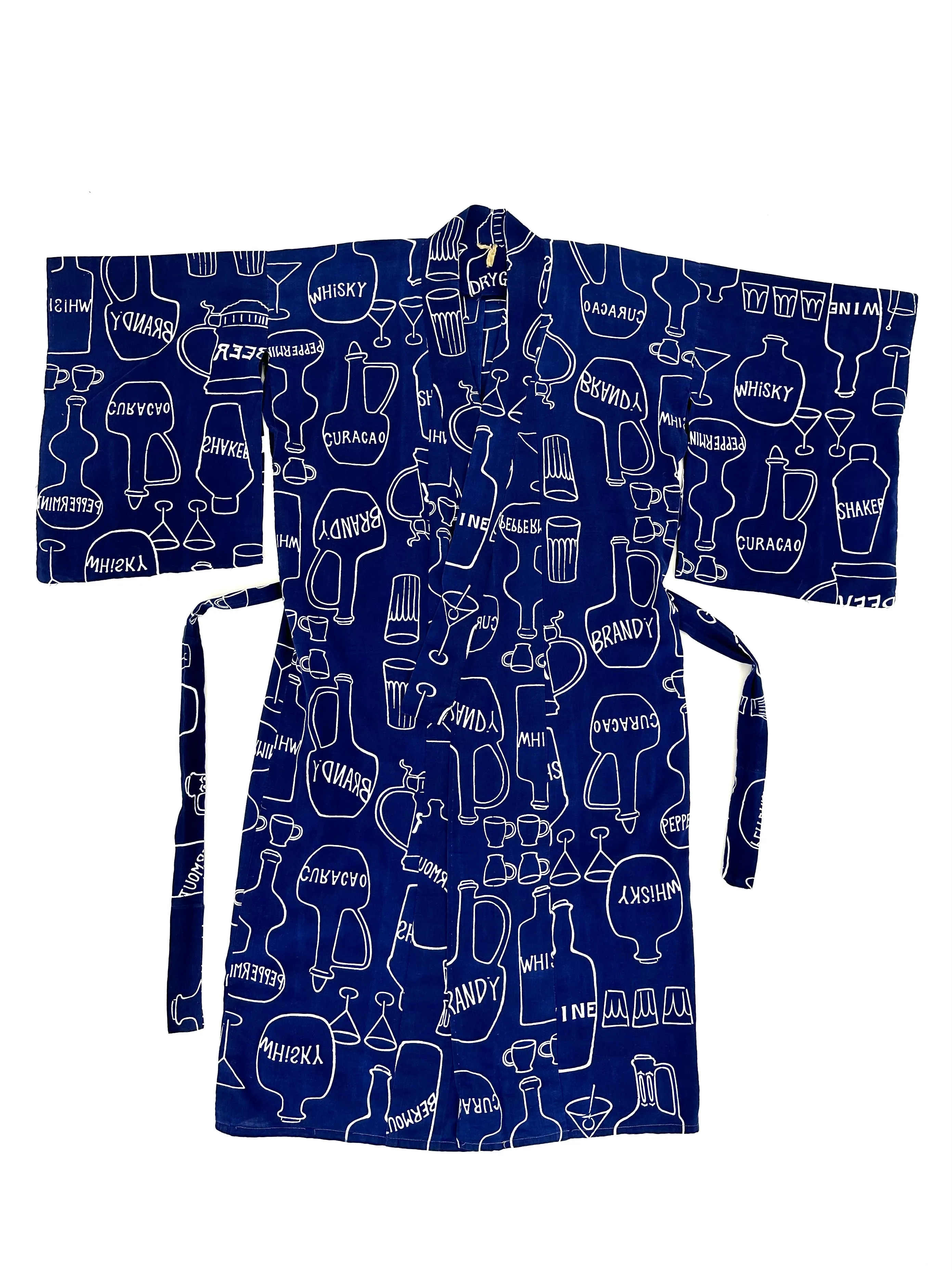 60s Novelty Print Kimono