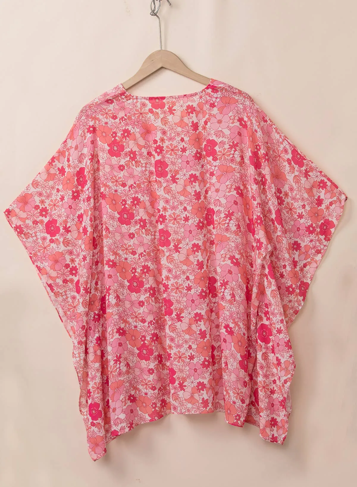 Aapparella - Women Boho Floral V Neck Kimono Style Blouse | S-XL