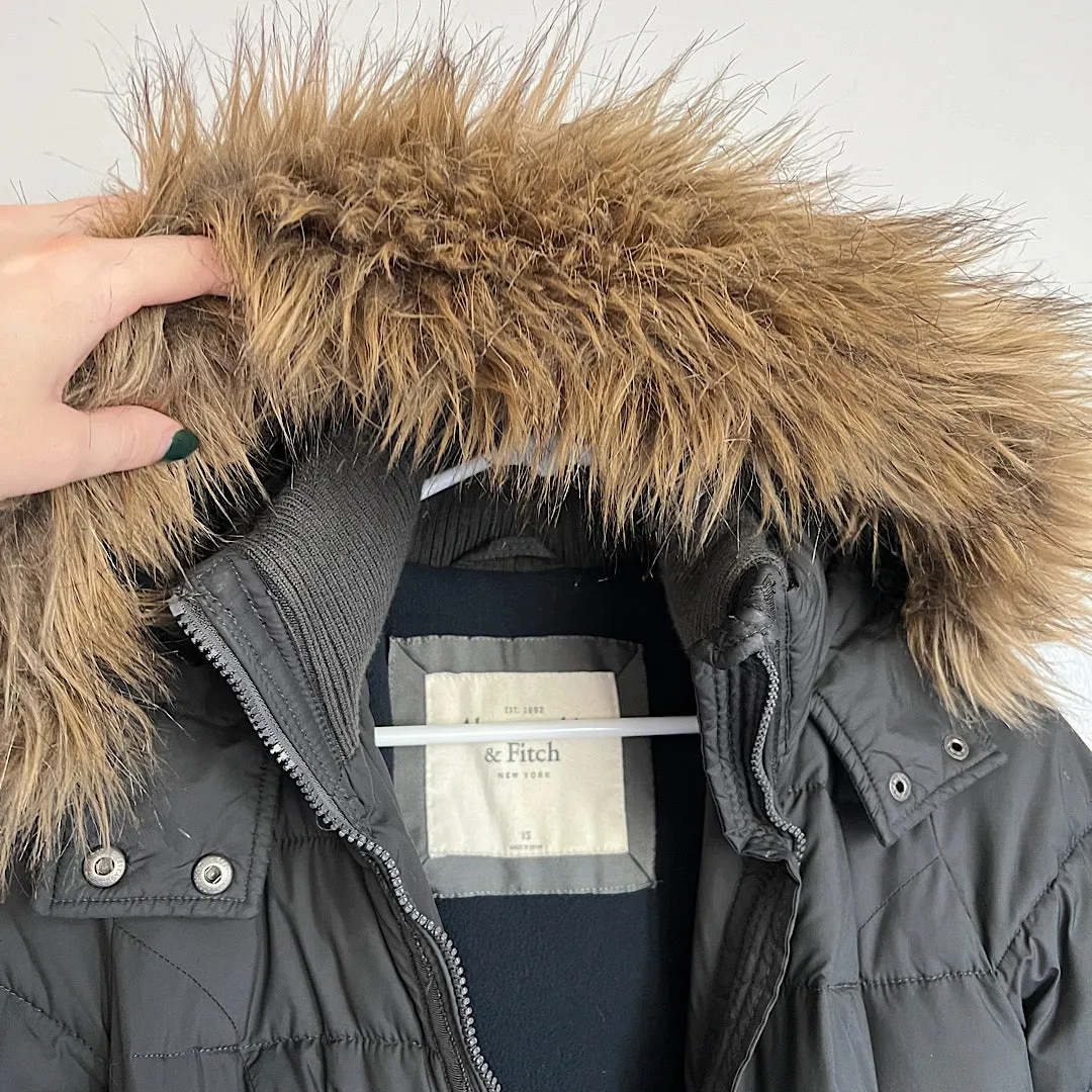 Abercrombie & Fitch Long Down Puffer Jacket