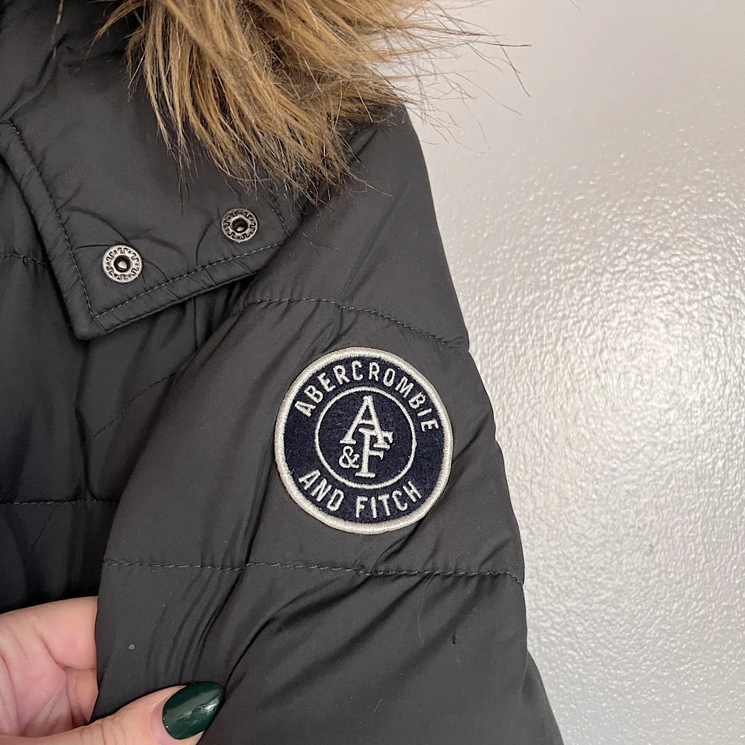 Abercrombie & Fitch Long Down Puffer Jacket