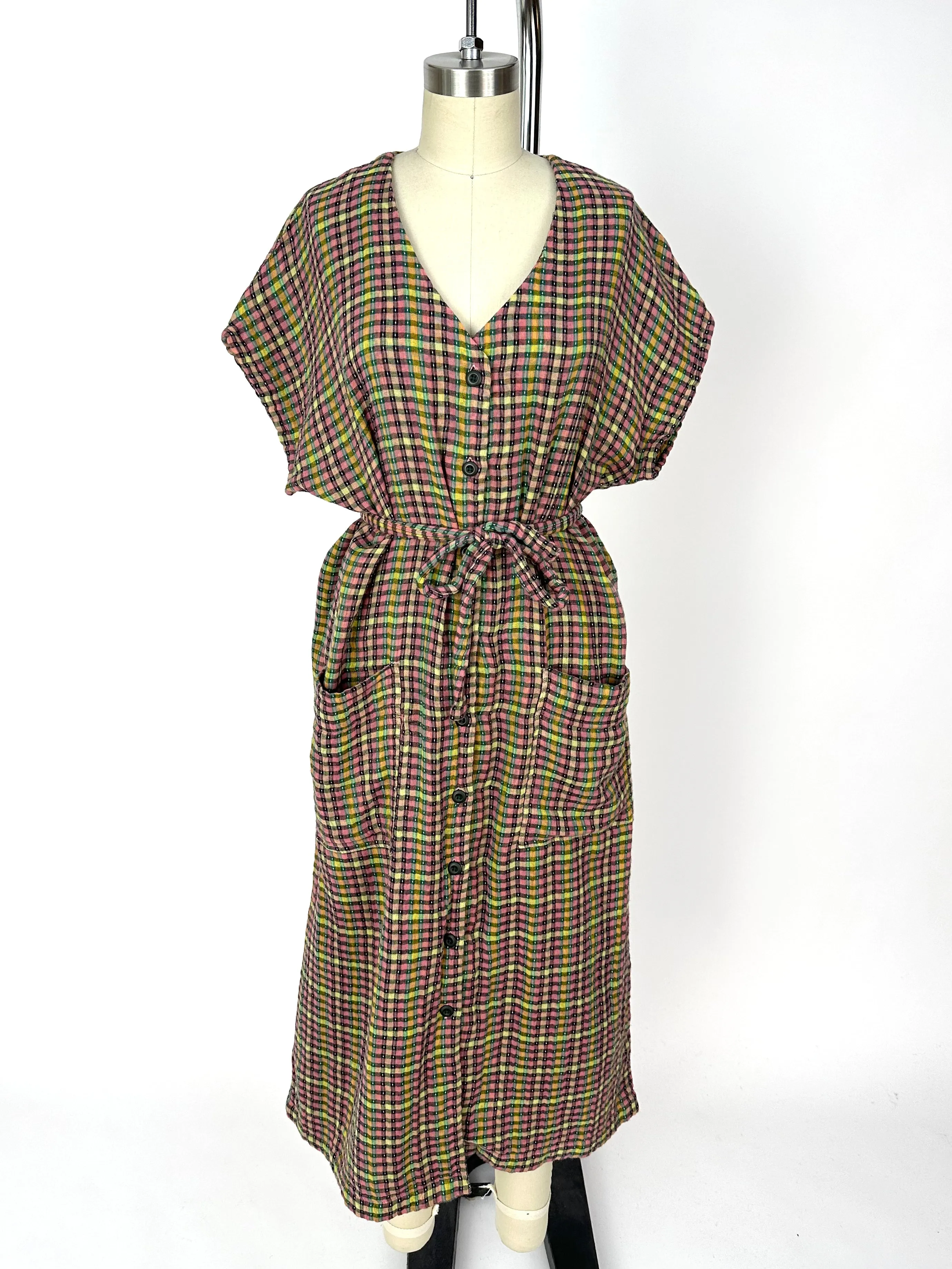 Ace & Jig Pink Rainbow Gingham Dress