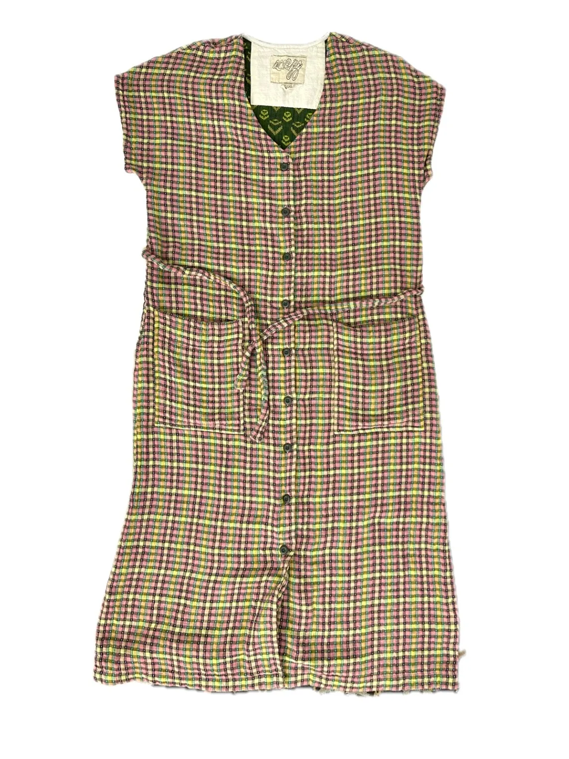 Ace & Jig Pink Rainbow Gingham Dress