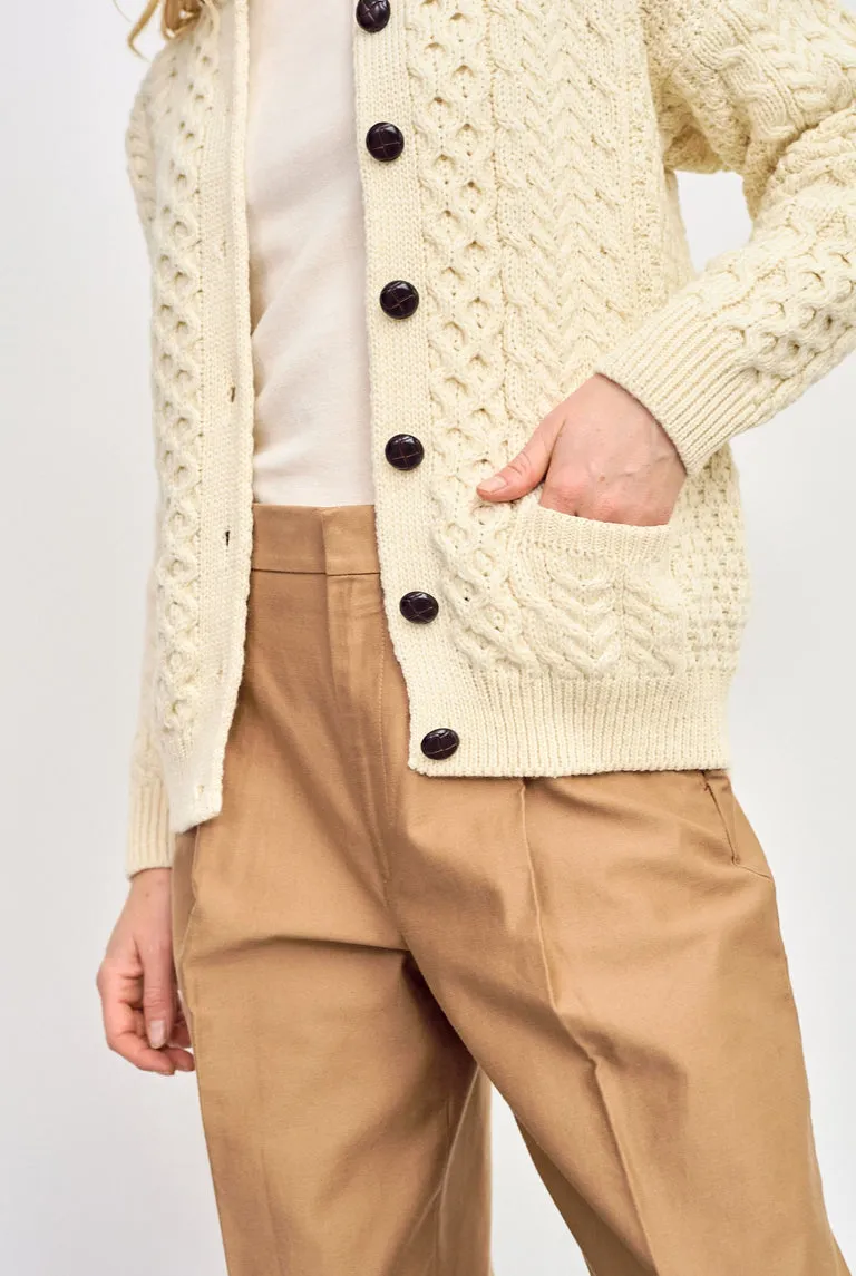 Achill Island Ladies Aran Cardigan