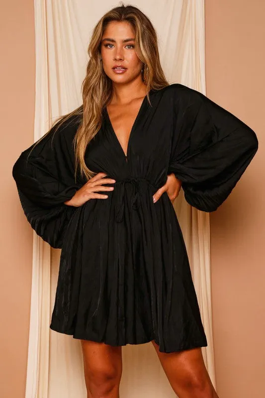 Ainsley Pleated Kimono Sleeve Dress