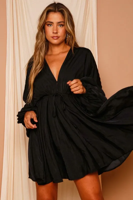 Ainsley Pleated Kimono Sleeve Dress
