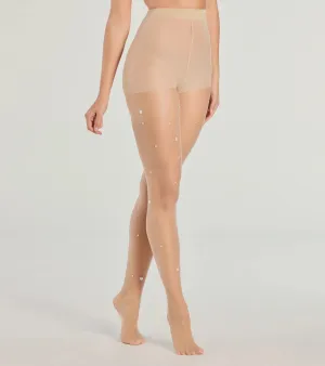 All In The Details Faux Pearl Sheer Tights
