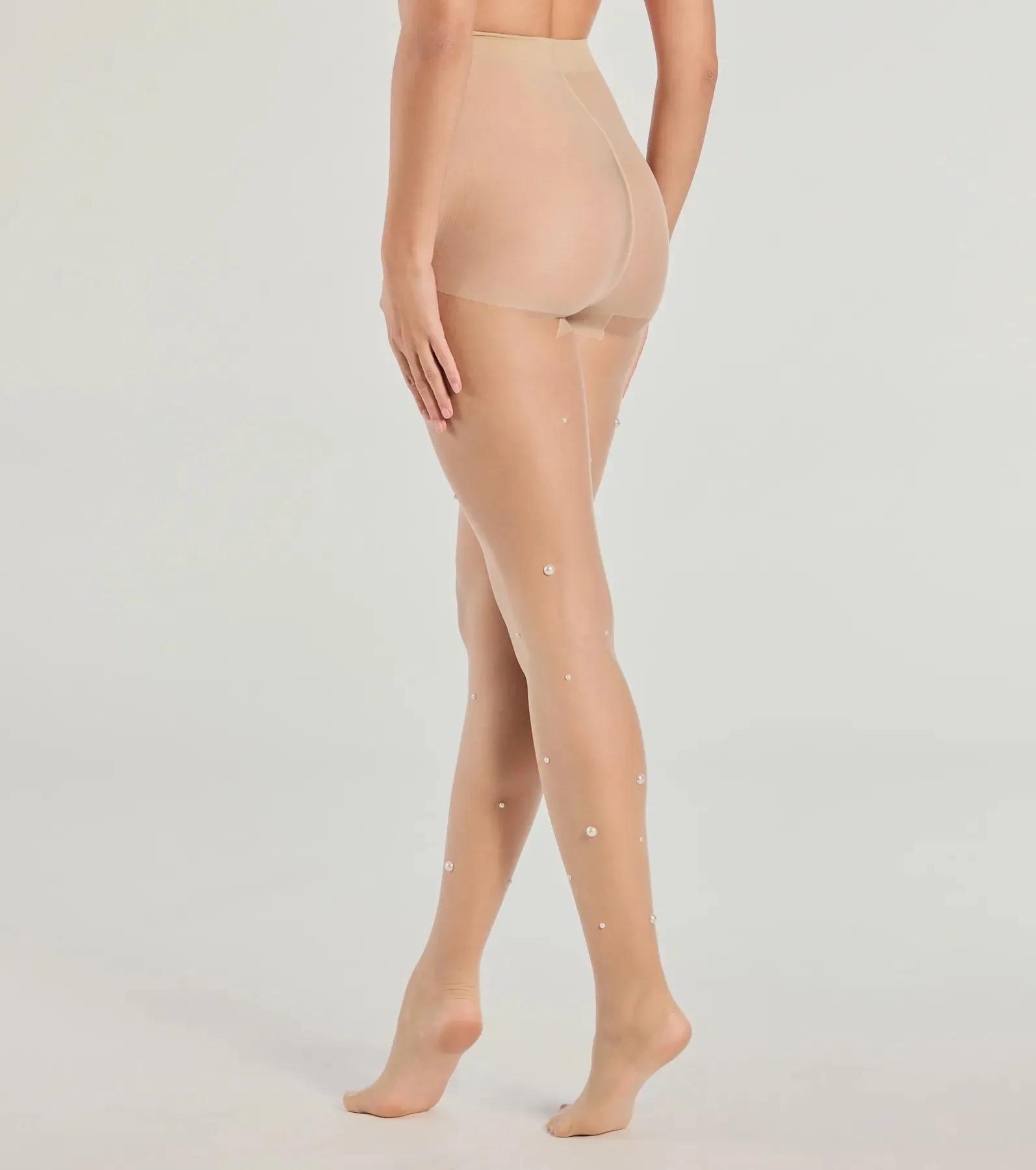 All In The Details Faux Pearl Sheer Tights