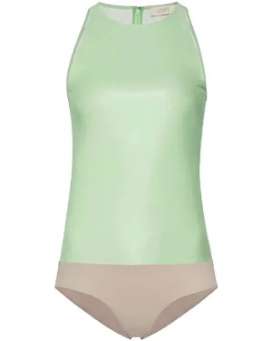 Aloe Faux Leather Halterneck Bodysuit