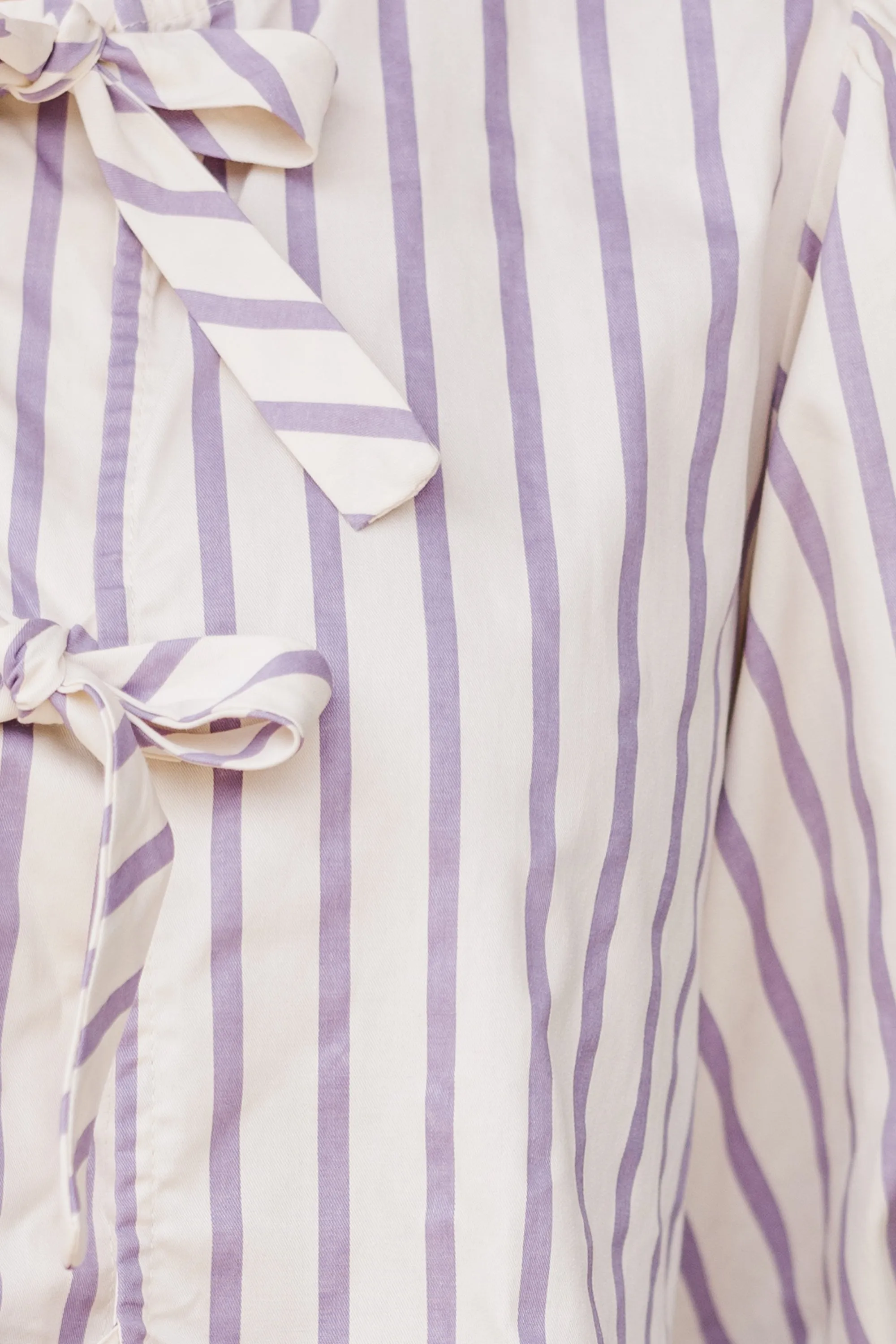 An Inspiration Lavender Purple Striped Blouse