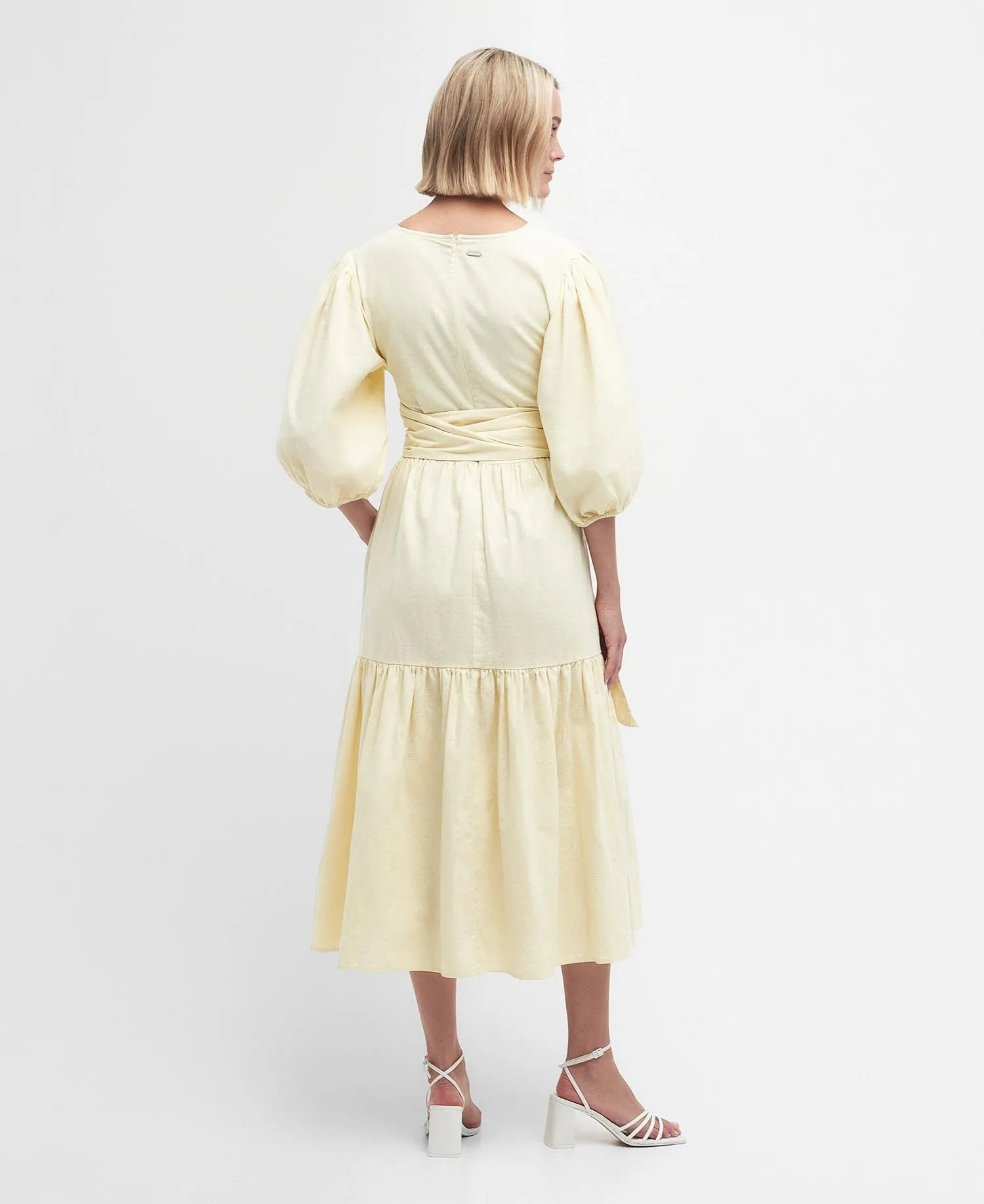 Annie Midi Dress Lemon Souffle