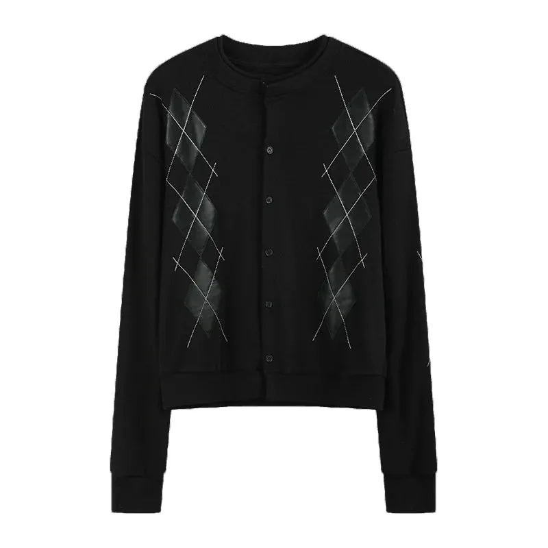Argyle Black Cardigan