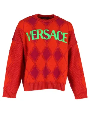 Argyle Knit Pullover Sweater
