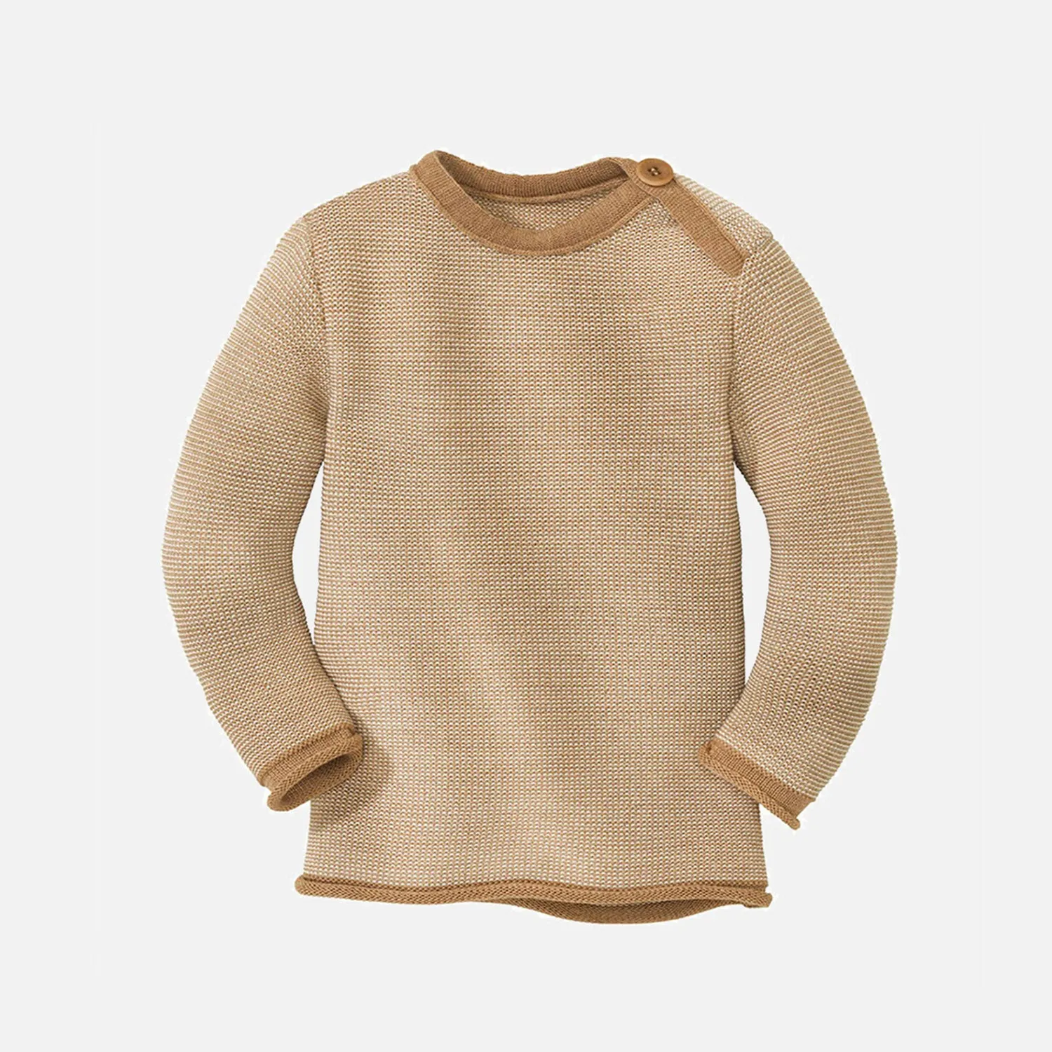 Baby & Kids Merino Wool Jumper - Caramel/Natural