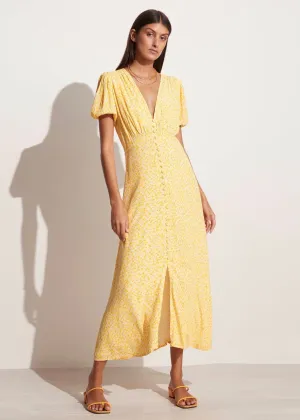 Bellavista Midi Dress (Careyes Floral Marigold)