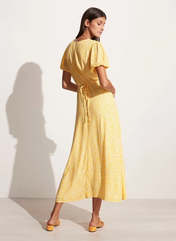 Bellavista Midi Dress (Careyes Floral Marigold)