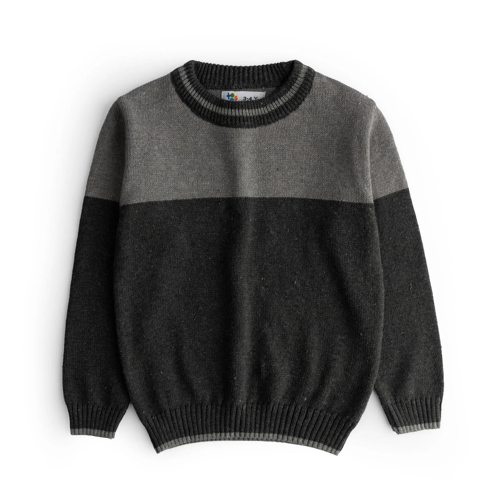 Boys Grey Wool Sweater