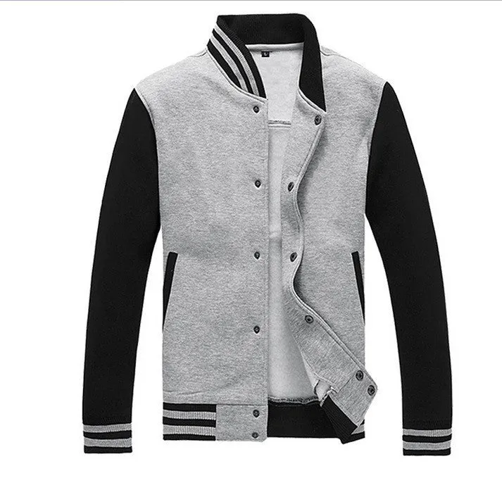Brand Clothing Baseball Jacket Men Sweatshirt College Sportswear Jackets Casual Slim Fit Jacket Mens Clothing 10 Colors