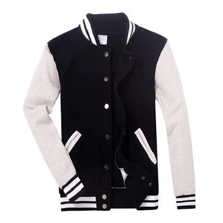 Brand Clothing Baseball Jacket Men Sweatshirt College Sportswear Jackets Casual Slim Fit Jacket Mens Clothing 10 Colors