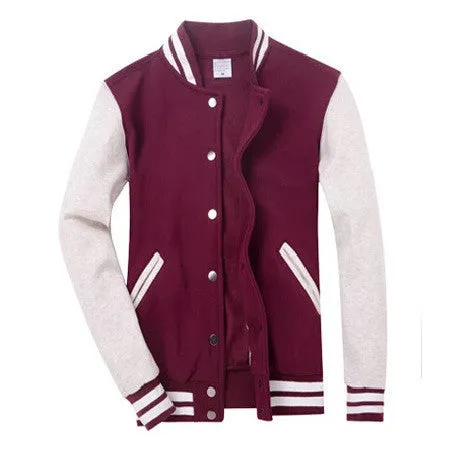 Brand Clothing Baseball Jacket Men Sweatshirt College Sportswear Jackets Casual Slim Fit Jacket Mens Clothing 10 Colors