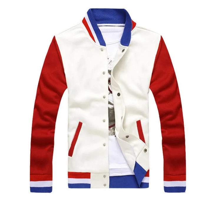 Brand Clothing Baseball Jacket Men Sweatshirt College Sportswear Jackets Casual Slim Fit Jacket Mens Clothing 10 Colors