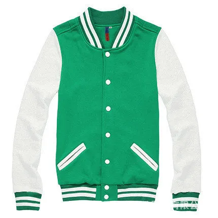 Brand Clothing Baseball Jacket Men Sweatshirt College Sportswear Jackets Casual Slim Fit Jacket Mens Clothing 10 Colors