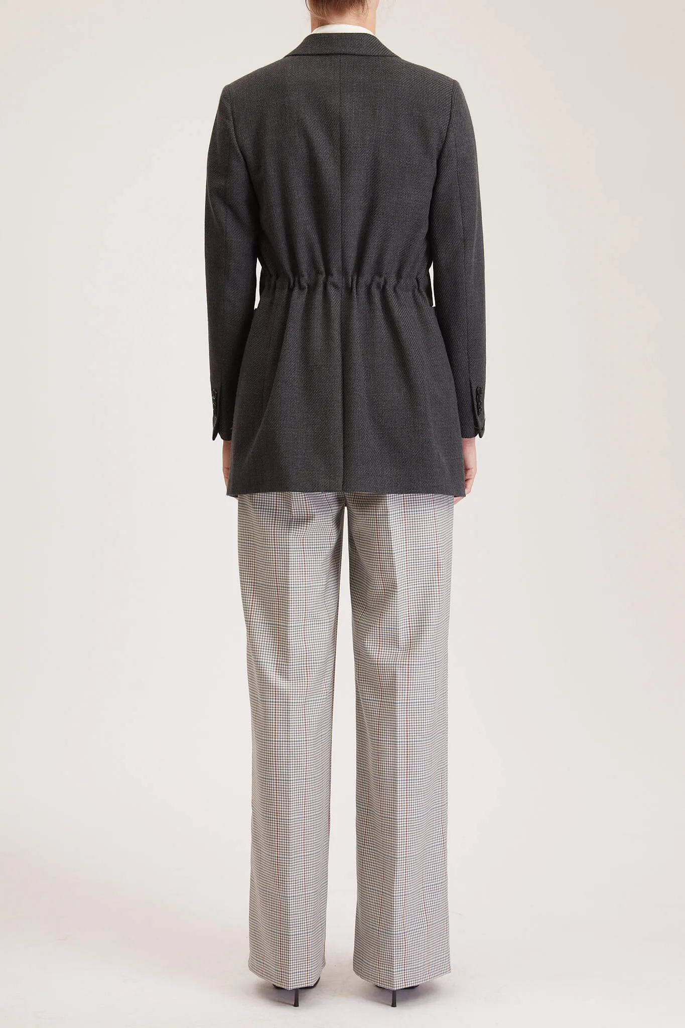 Brentford Jacket - Relaxed fit suit jacket in grey twill wool