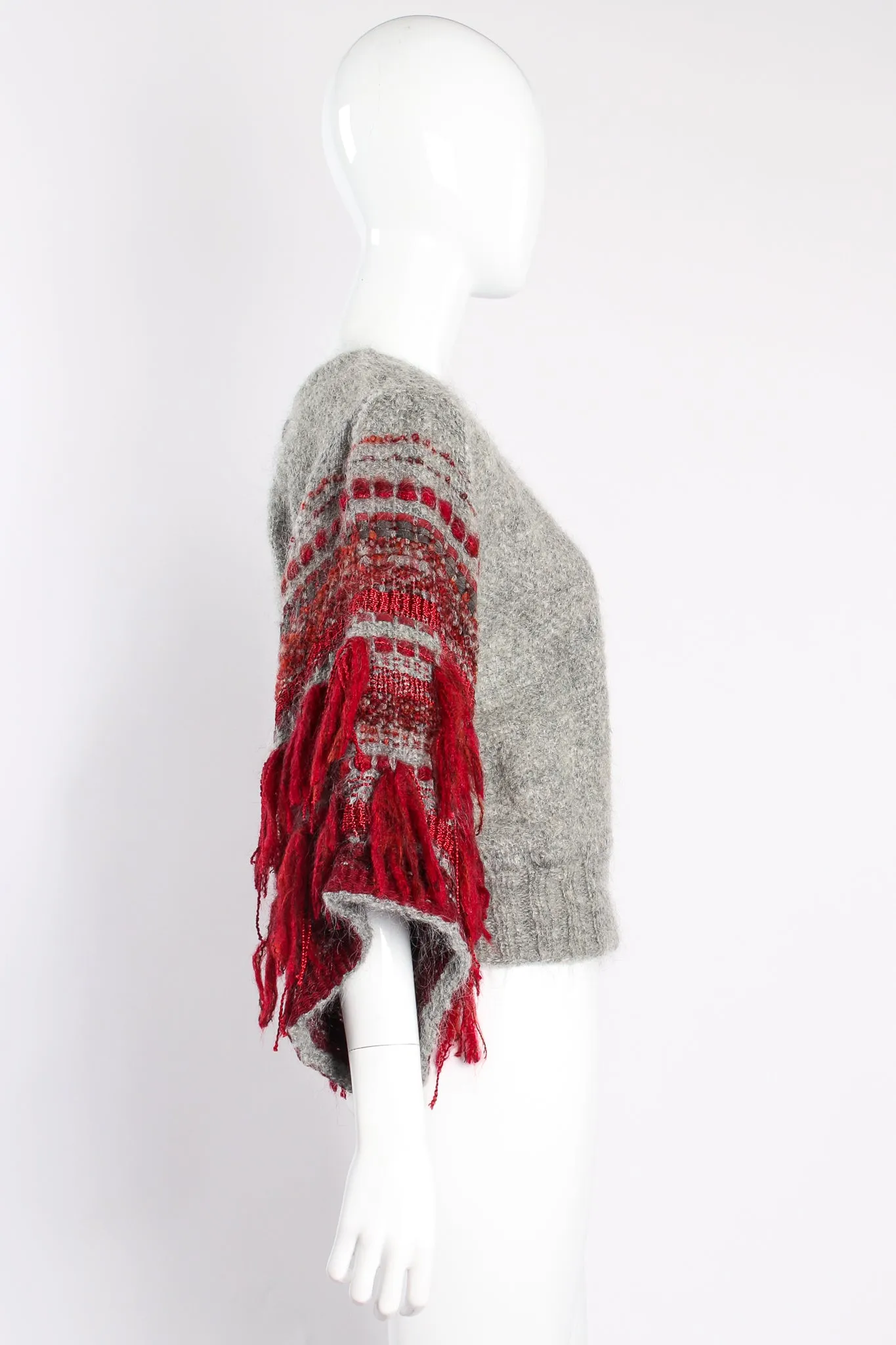 Brushed Yarn Fringe Top & Skirt Set
