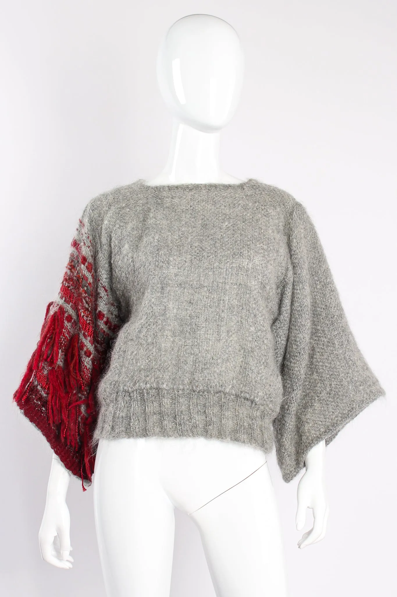 Brushed Yarn Fringe Top & Skirt Set