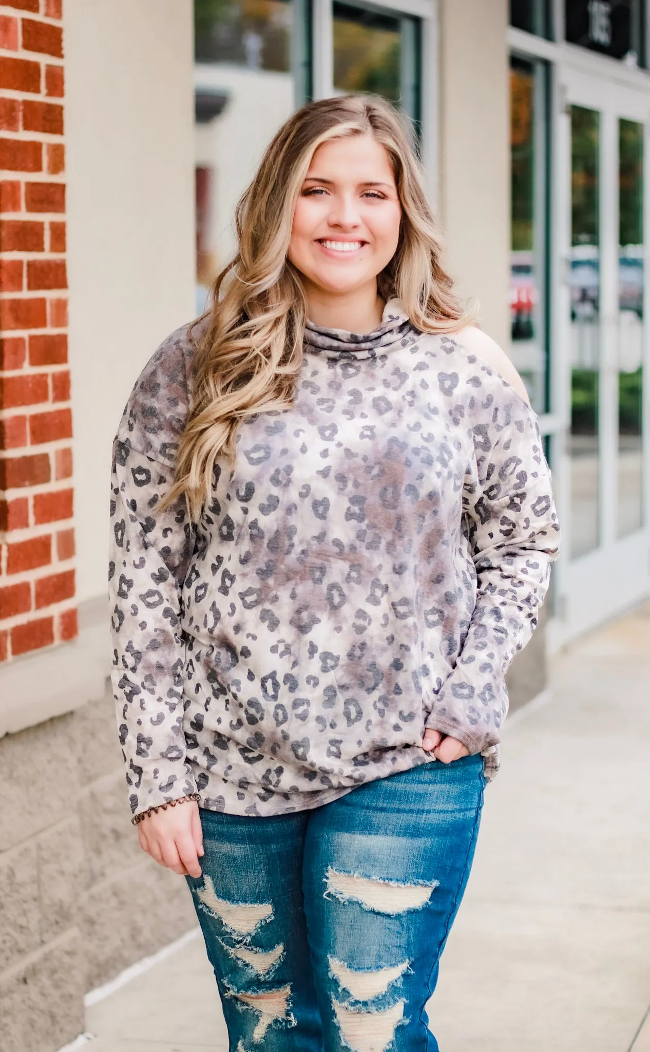 Caring About You Cold Shoulder Top