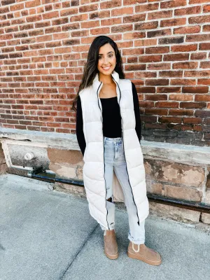Caroline-Long Puffer Vest