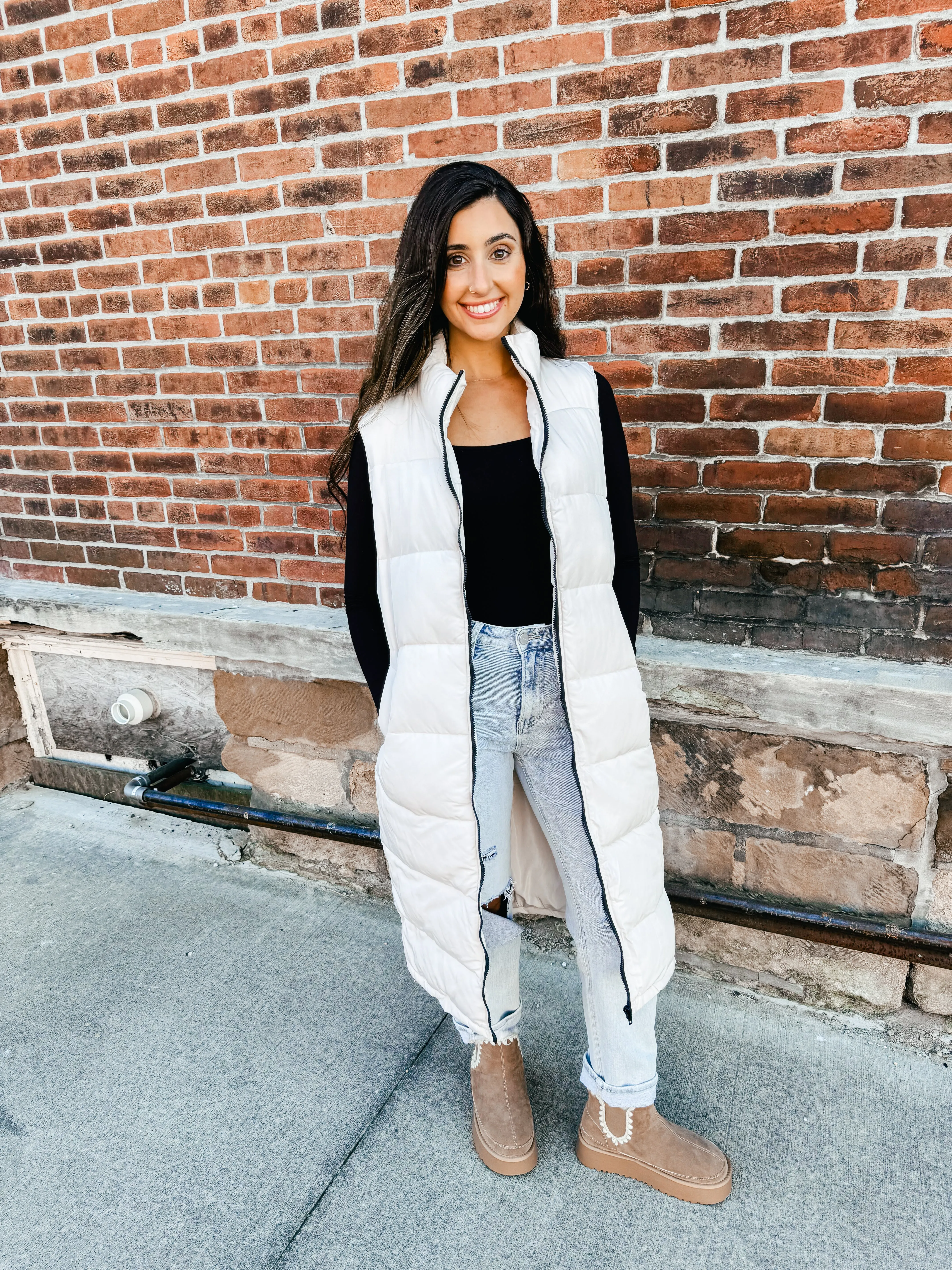 Caroline-Long Puffer Vest