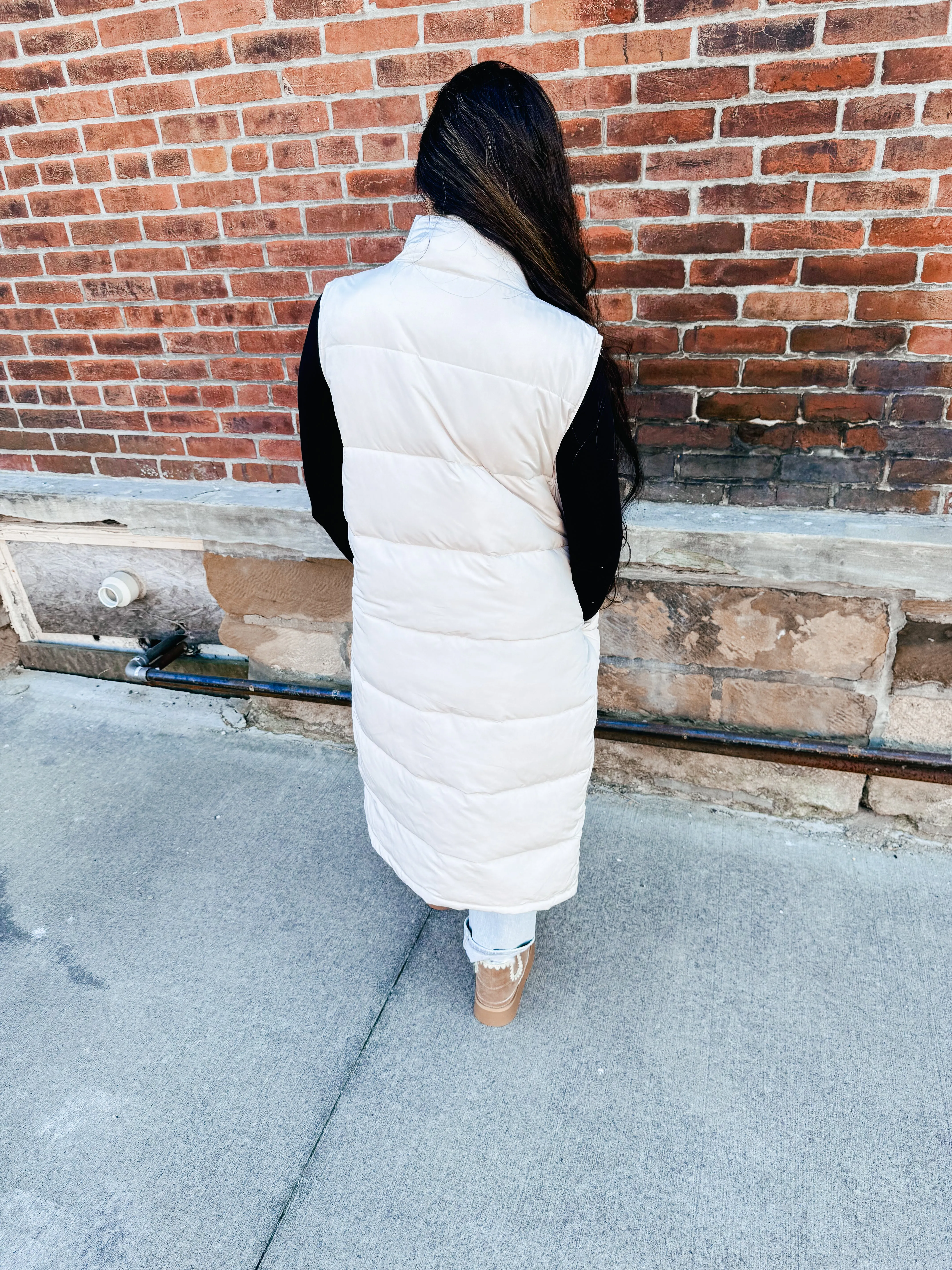 Caroline-Long Puffer Vest