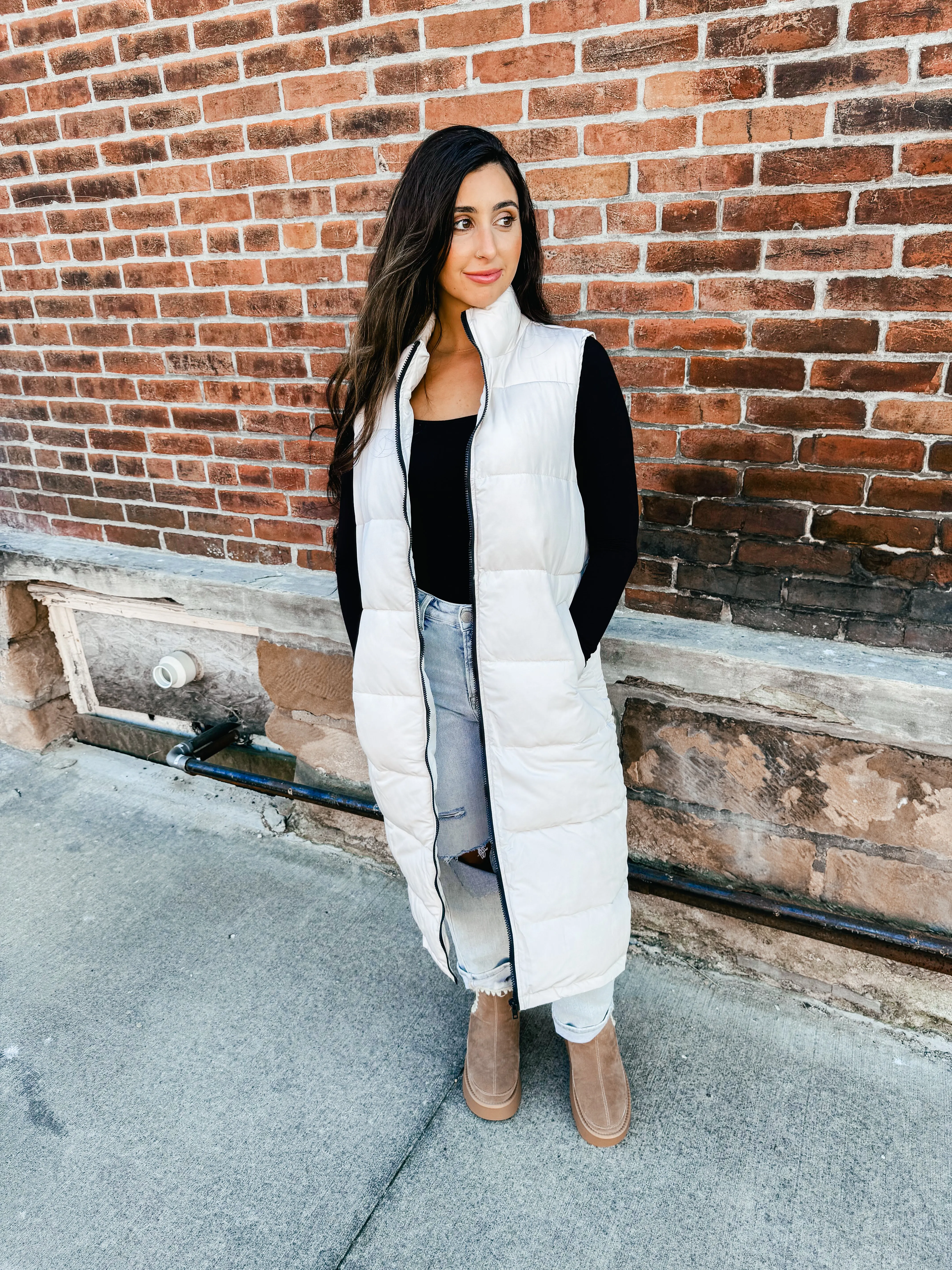 Caroline-Long Puffer Vest