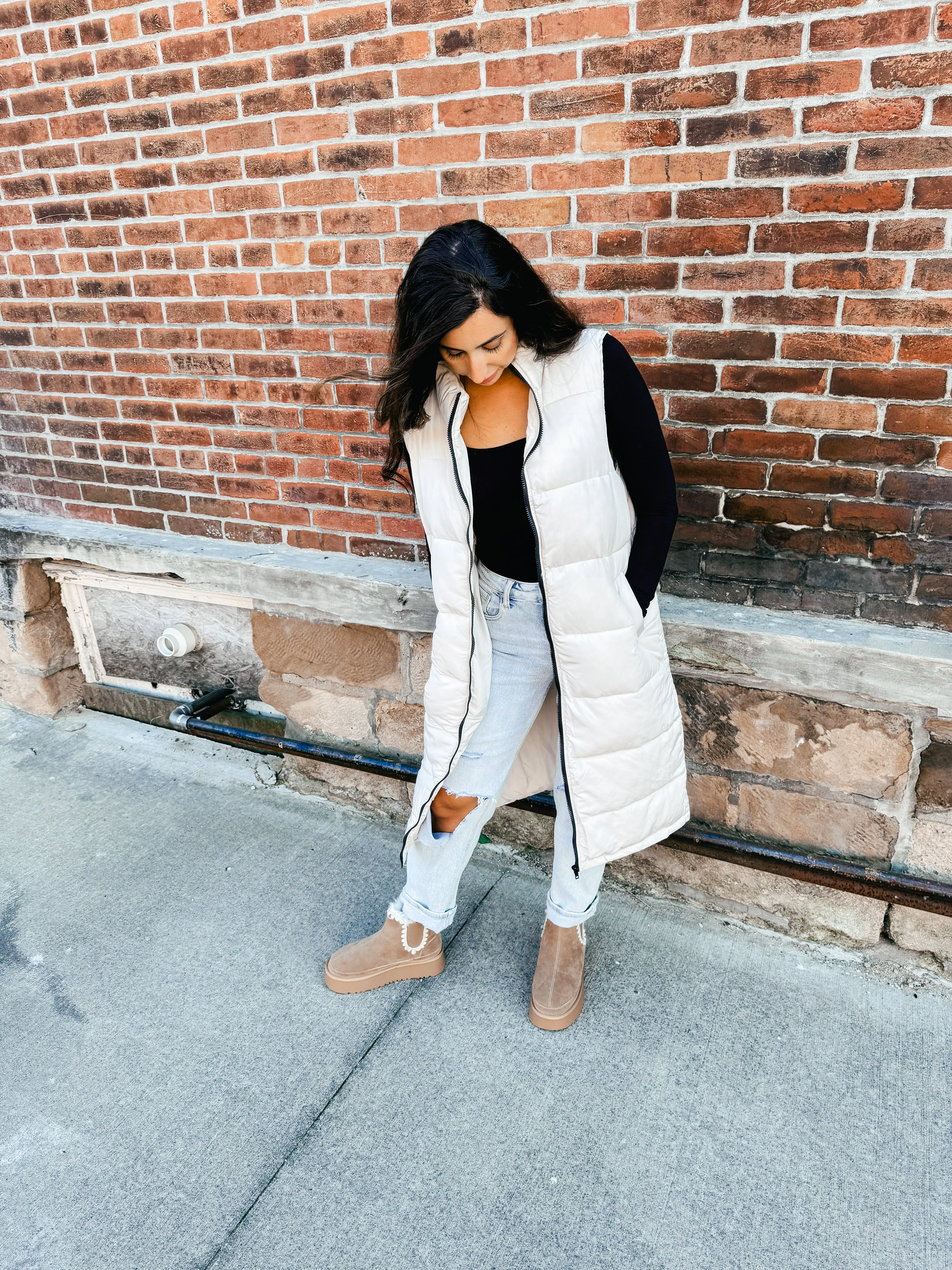 Caroline-Long Puffer Vest