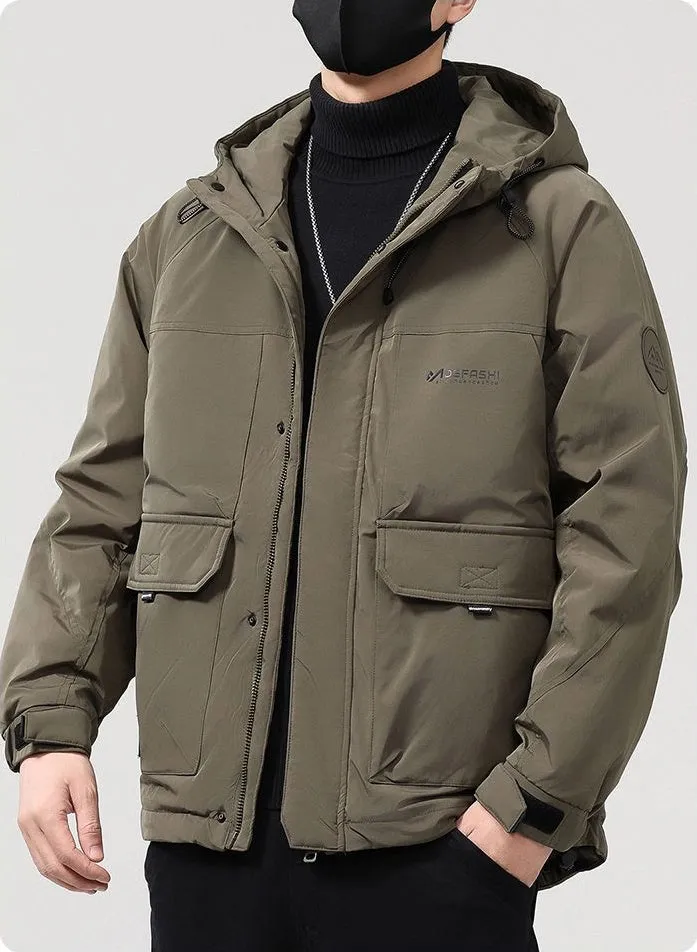 Casual Padded Puffer Jacket for Men Perfect for Rainy Weather