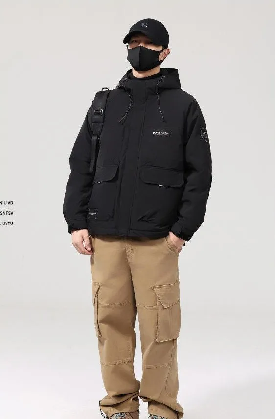 Casual Padded Puffer Jacket for Men Perfect for Rainy Weather