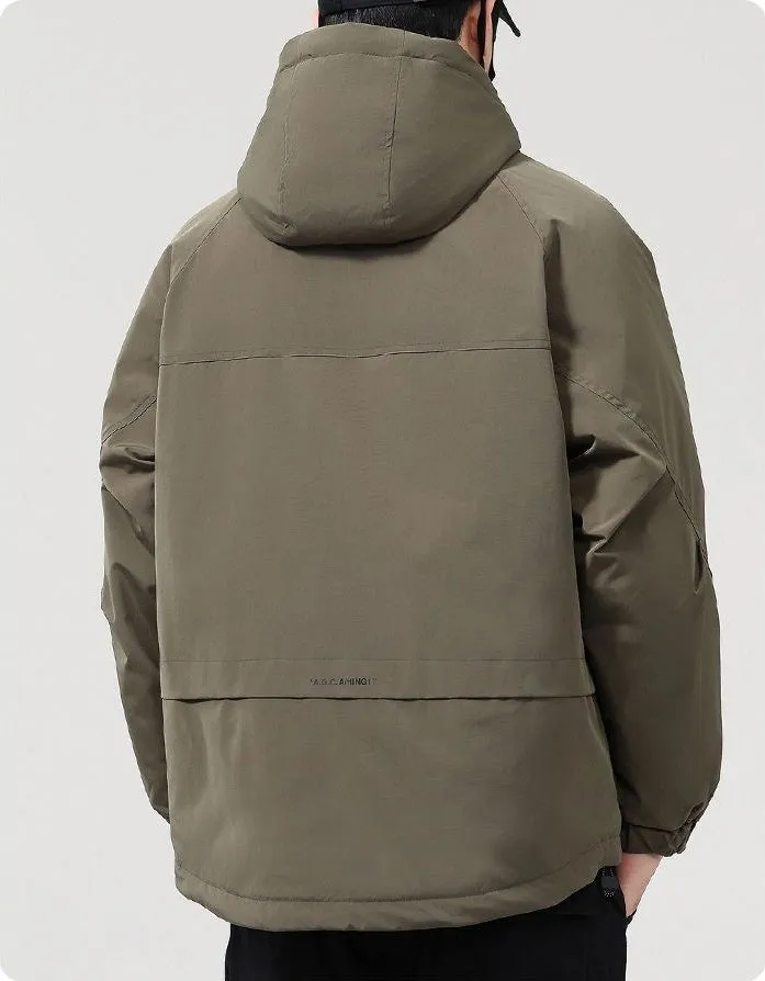 Casual Padded Puffer Jacket for Men Perfect for Rainy Weather