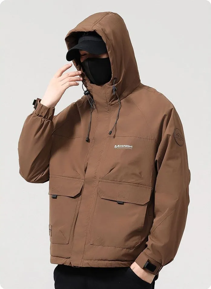 Casual Padded Puffer Jacket for Men Perfect for Rainy Weather