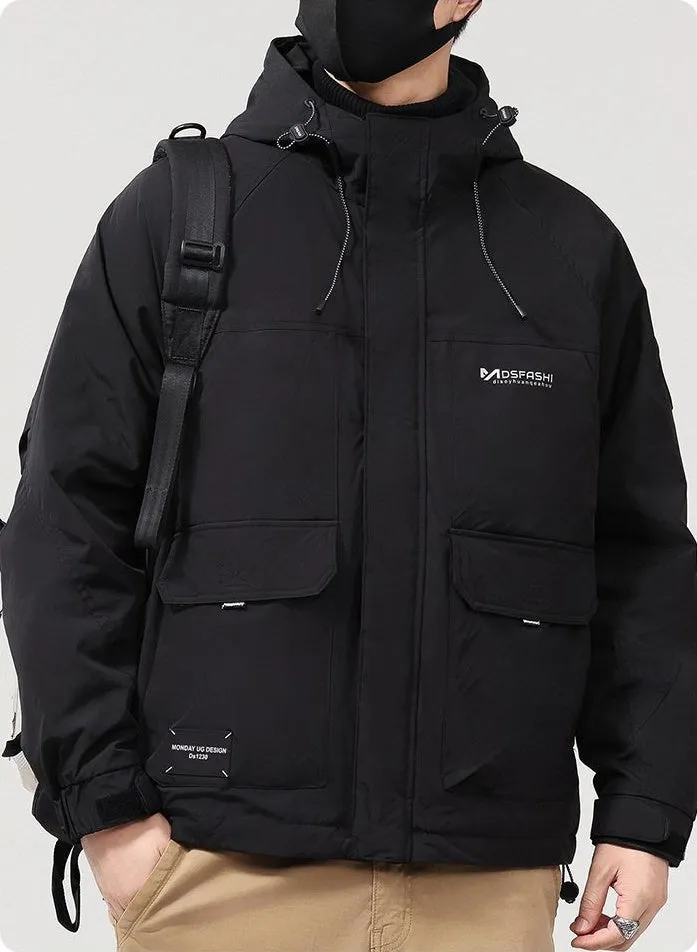 Casual Padded Puffer Jacket for Men Perfect for Rainy Weather