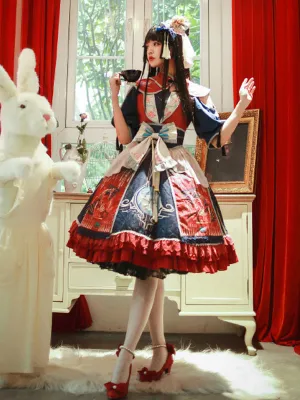 Chinese Style Lolita OP Dress Infanta Kimono Pleated Fringe Pleated Lolita One Piece Dresses