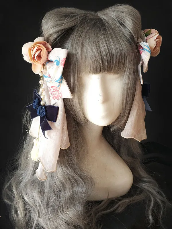 Chinese Style Lolita OP Dress Infanta Kimono Pleated Fringe Pleated Lolita One Piece Dresses