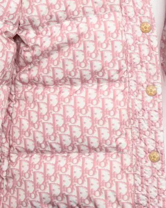 Christian Dior Pink Trotter Logo Puffer jacket