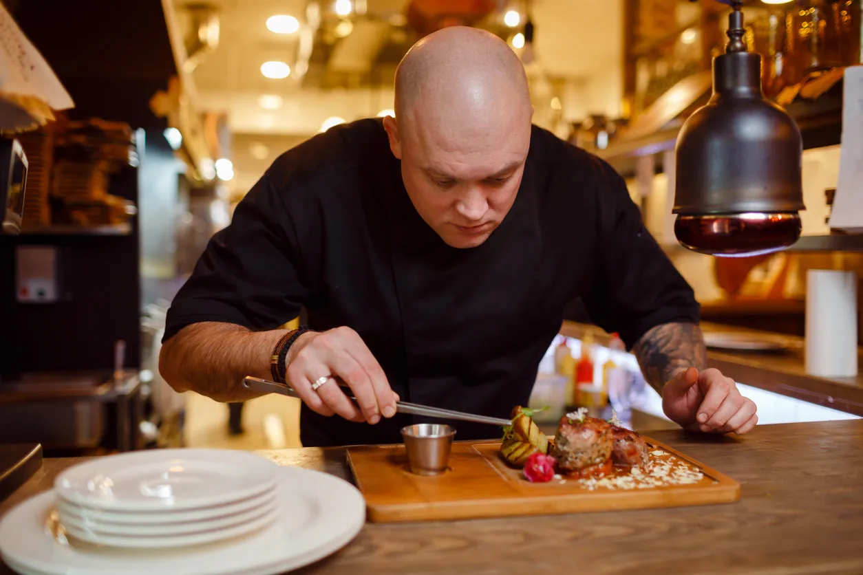 Classic Black Short Sleeve Chef Jacket