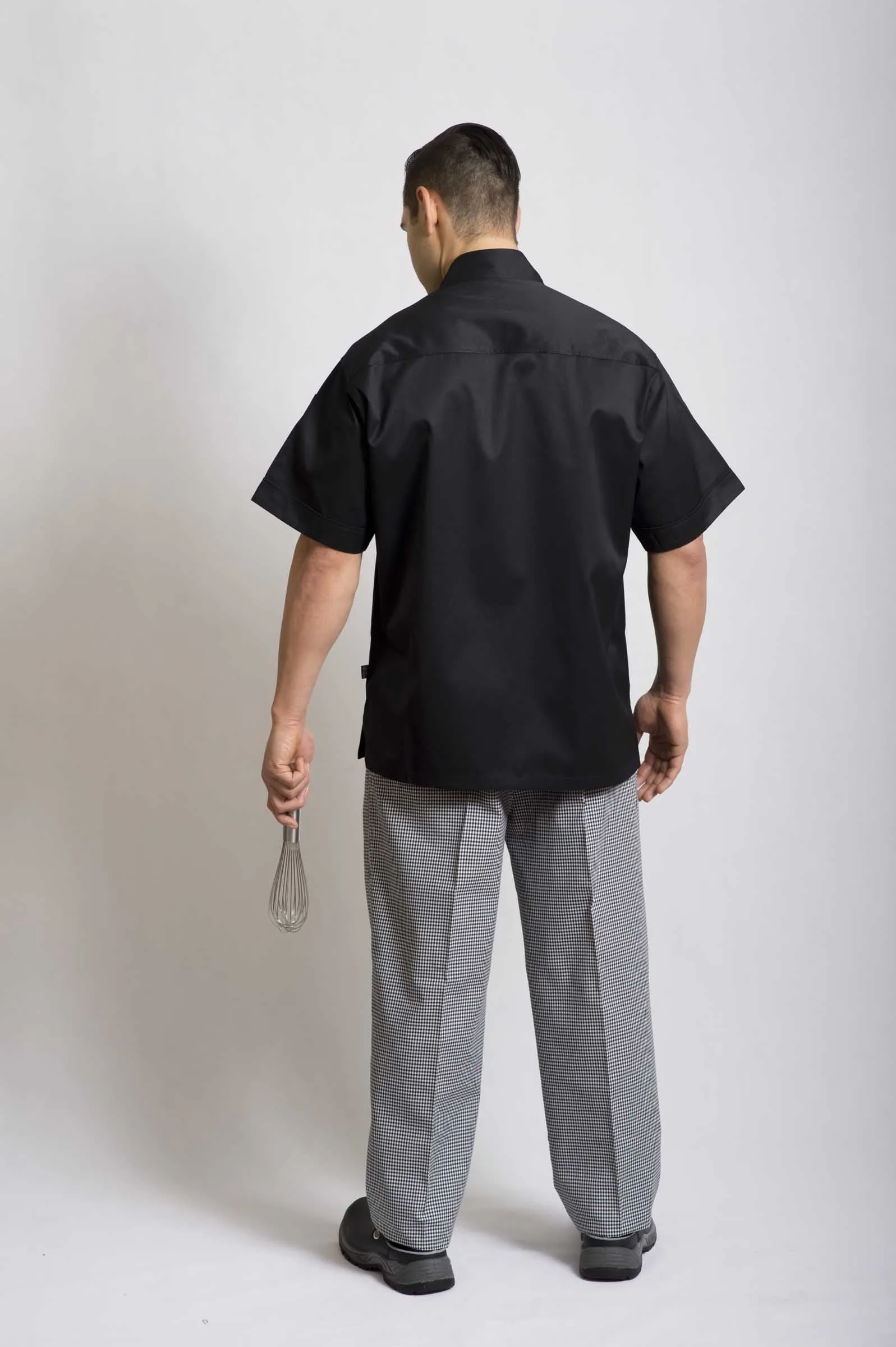 Classic Black Short Sleeve Chef Jacket