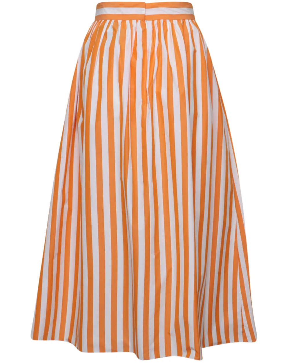 Clementine and White Stripe Aline Skirt