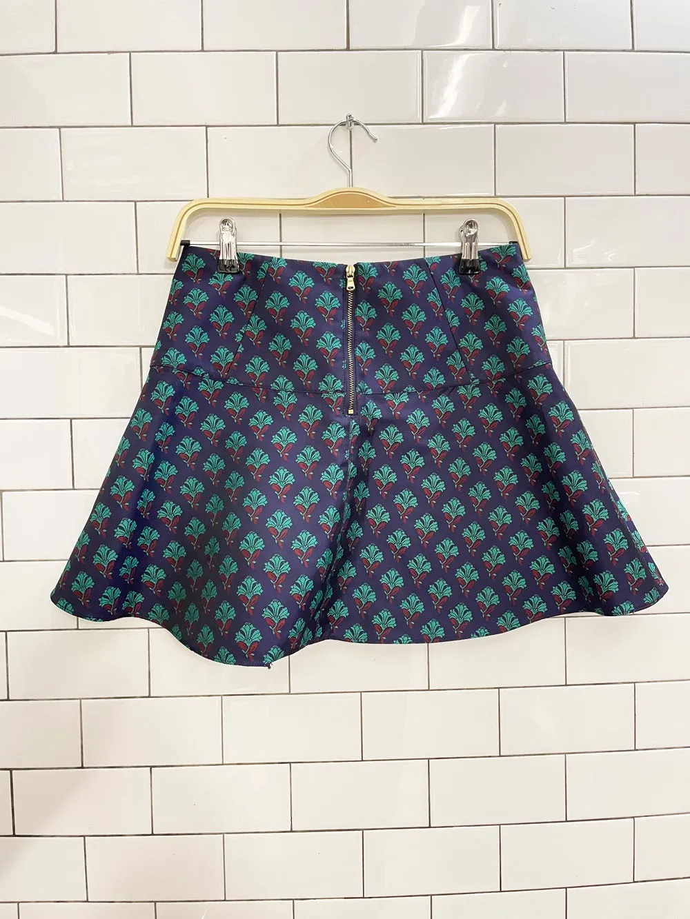club monaco jacquard peplum mini skirt