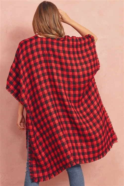 Colette Cutie Vintage Red Plaid Kimono