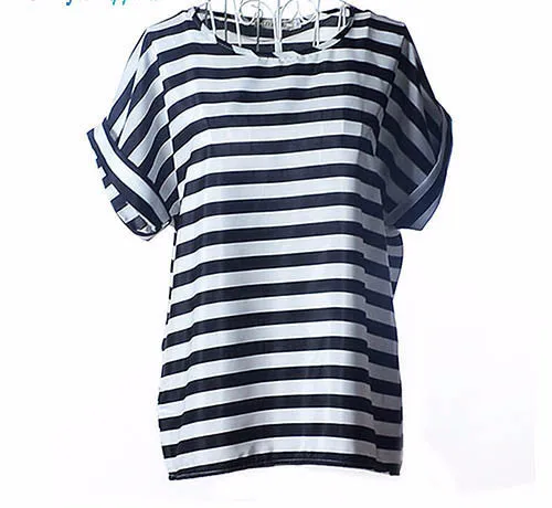 Colorful Apparel Print O-Neck Tropical Chiffon Women Blouses Short Batwing Sleeve Plus Size Shirt Body